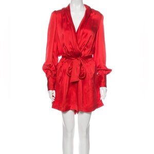 Zimmerman romper silk v neck medium size 2